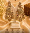 Royal Polki Pearl Tassel Statement Earrings