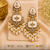 Ivory Royale Kundan Pearl Chandbali Earrings